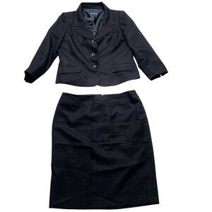 Evan Picone Black Blazer and Skirt Set
